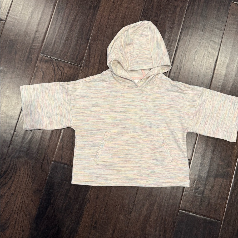 Athleta Kids Pastel Striped Hoodie and Skort Set